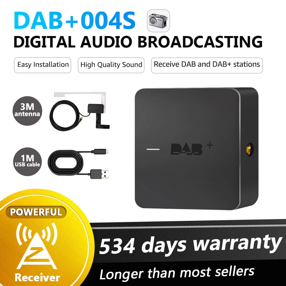 

SNRG Android Car Stereo DAB Plus USB Amplifier Antenna Tuner HIFI Box Receiver Adapter Digital Audio Broadcasting For Car Radio