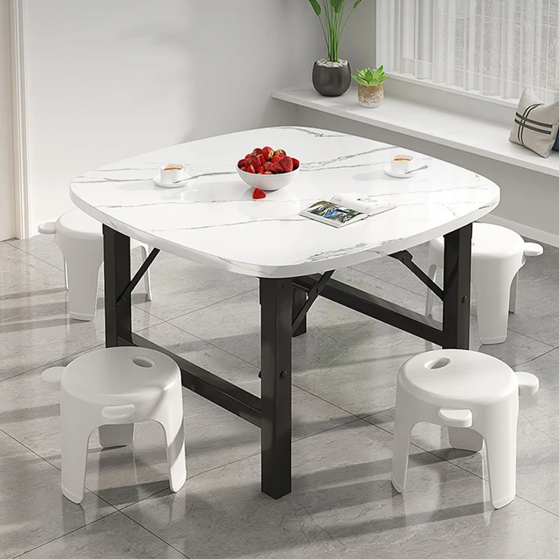 

Folding Kitchen Small Dining Tables Balcony Luxury Outdoor Garden Corner Dining Tables Dressing Mesa De Centro Furniture DX50CZ