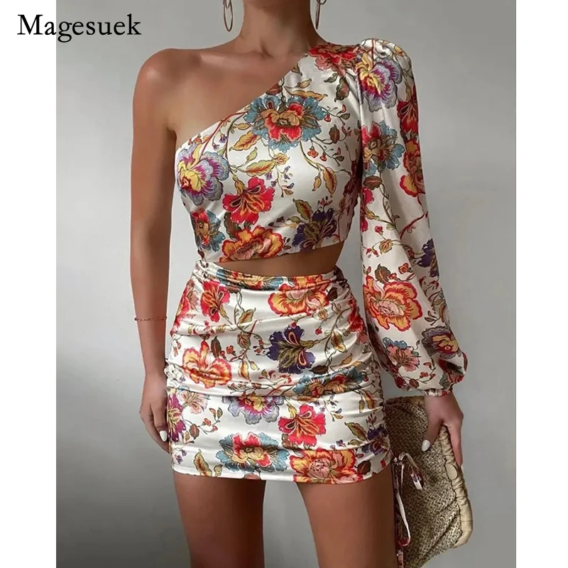 

Floral Print Casual Summer Mini Dress New Fashion Chic Beach Dress Women Elegant Long Sleeve Party Dress Vestidos Robe 22510