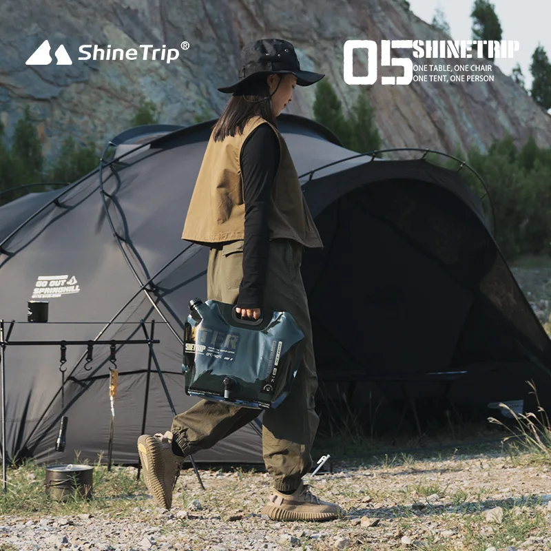 Портативное Складное Ведро Для Воды Shine Trip 8 Л Большая Емкость Пищевая Сумка