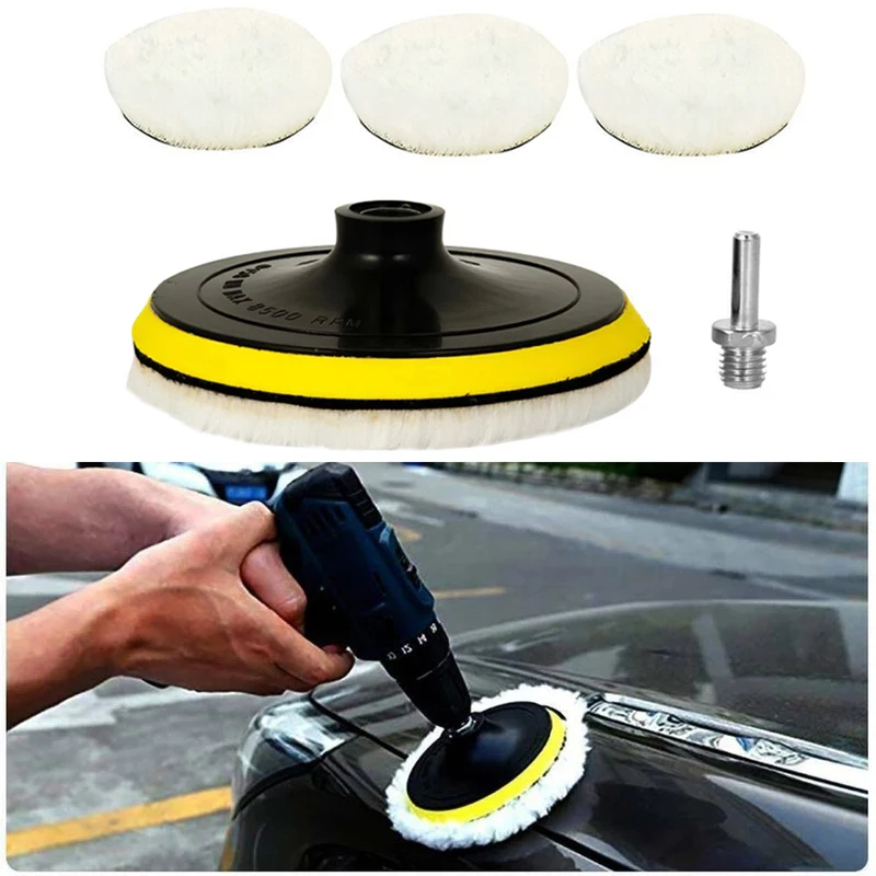 

3/4/5/6/7 inch Polishing Kit Polishing Pad Car Waxing Sponge Disk Wool Wheel Auto Paint Care Polisher Pads Car Gadget