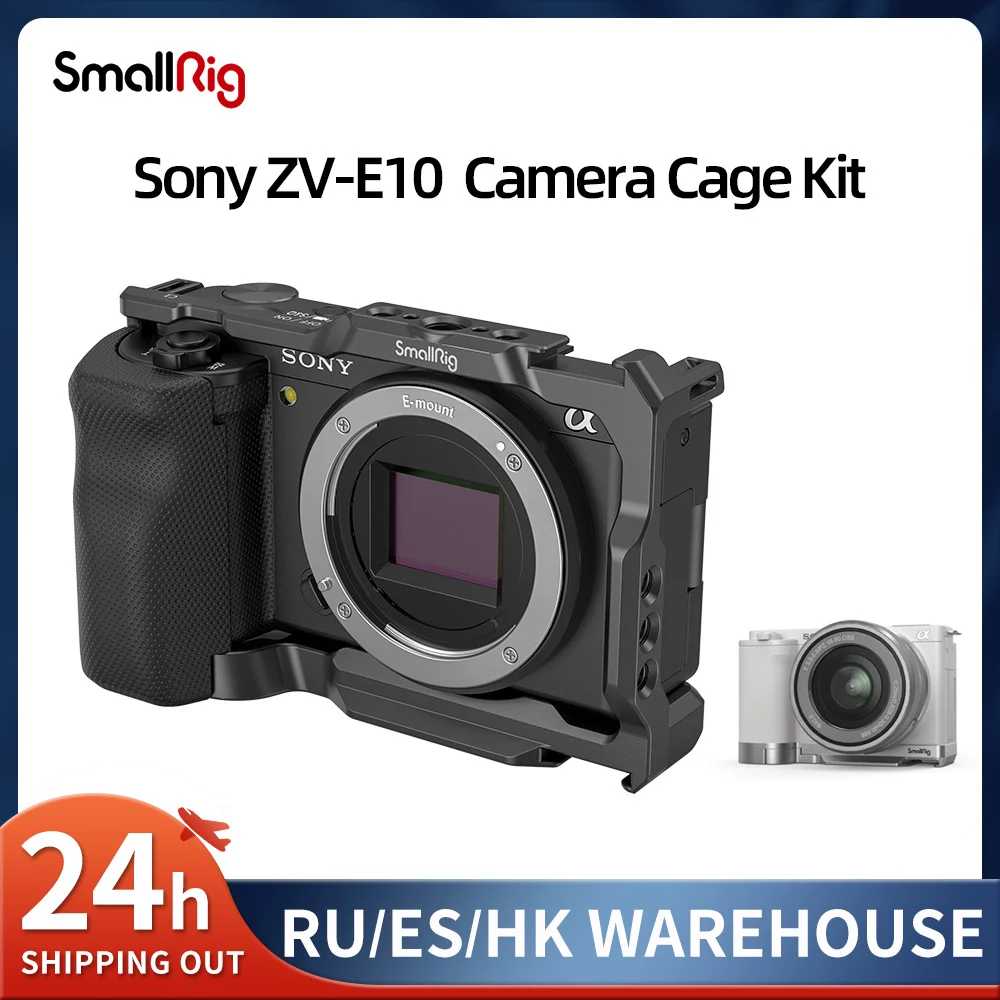 Клетка для камеры SmallRig Sony ZV-E10 с силиконовой ручкой встроенная пластина быстрого