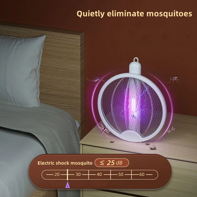 Электрические мухи, мухи, Москитная мушка, УФ светильник, привлекаеттелескопическую мушку, насекомые, ракетка, Противоударная сетка, зарядкачерез USB