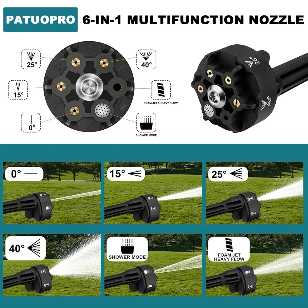 Беспроводной пистолет для мойки автомобилей очиститель высокого давления 6 в 1