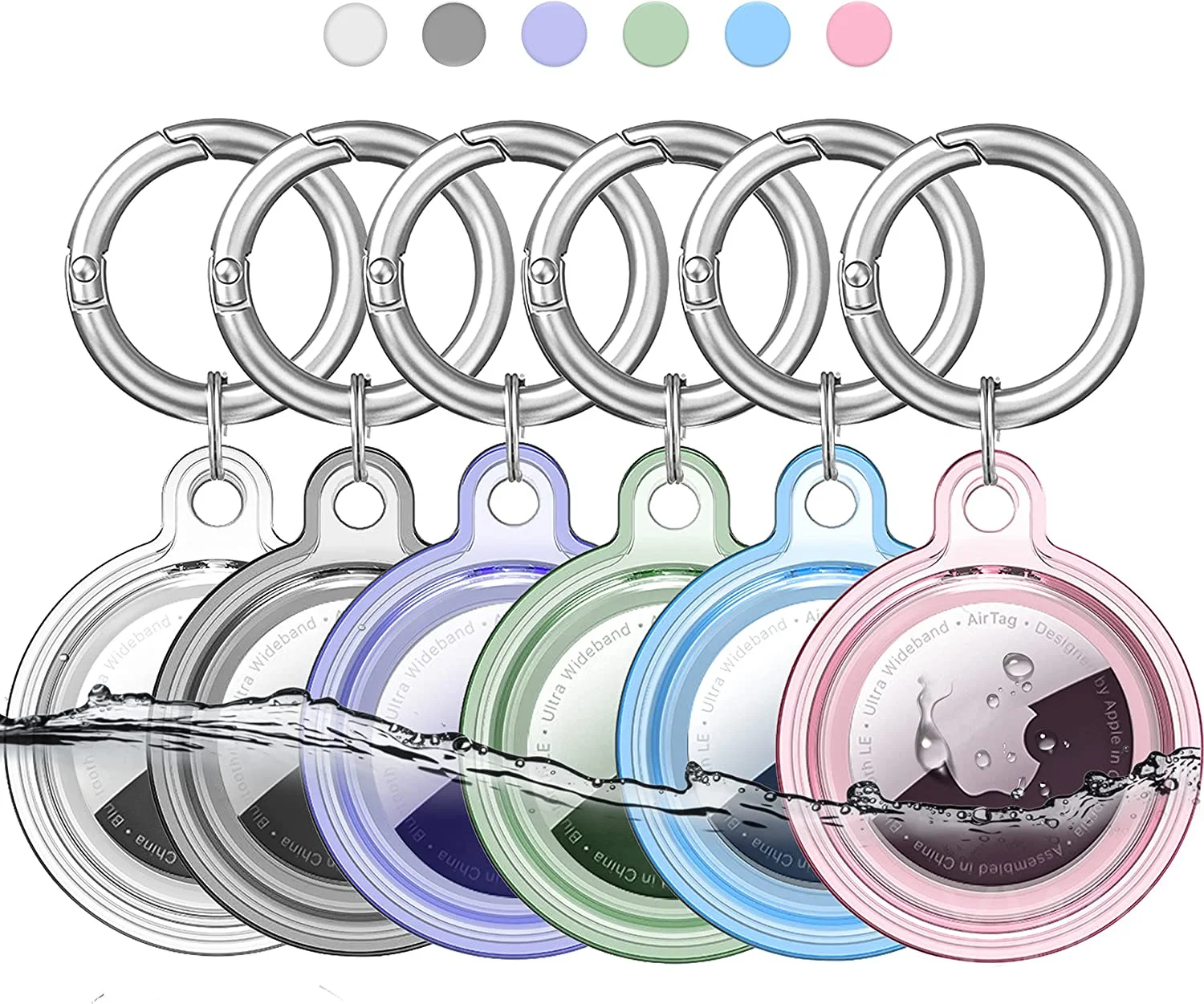 Прозрачная идентификация для Apple airtag, локатор трекера Airtag, брелок из мягкого ТПУ, IPX8, водонепроницаемый защитный чехол для airtag 2021