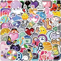 103064pcs cute pixel ins style anime stickers decals laptop guitar phone scrapbook luggage skateboard kids cartoon sticker toy
