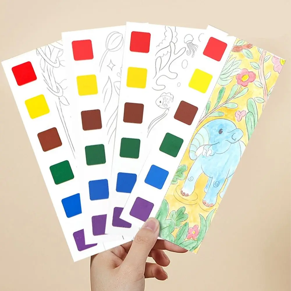 

Animals Pocket Color Filling Paper Gouache Graffiti Art Painting Supply Watercolor Painting Book Children Painting Book
