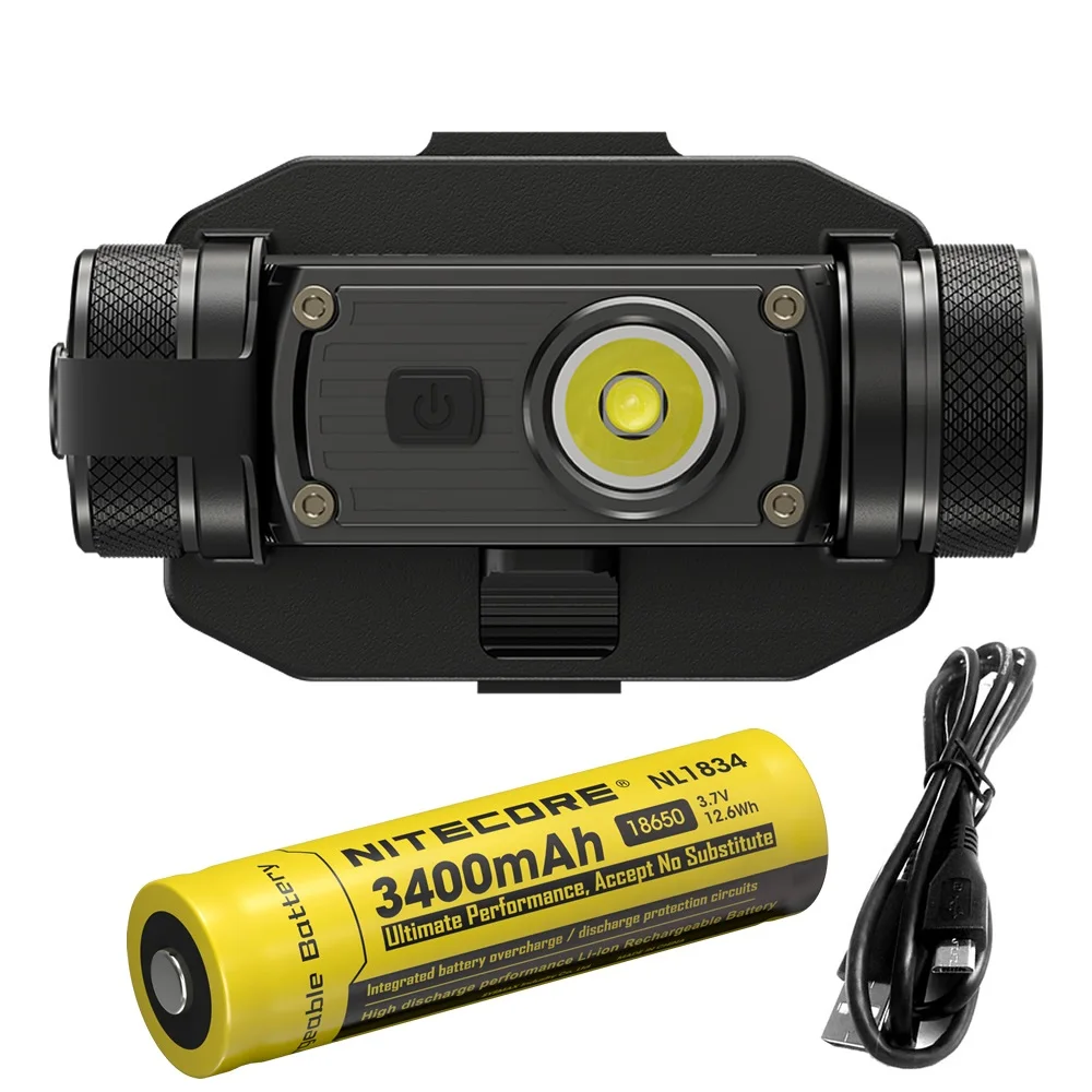 Nitecore HC65M Мощный тактический Helmetlight CREE XM-L2 1000 лм перезаряжаемая Высокая фара с
