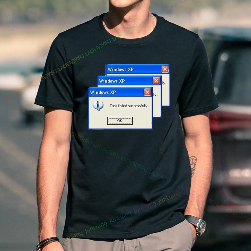 Уличная одежда с изображением ошибок Windows Xp мужская мужские рубашки забавные