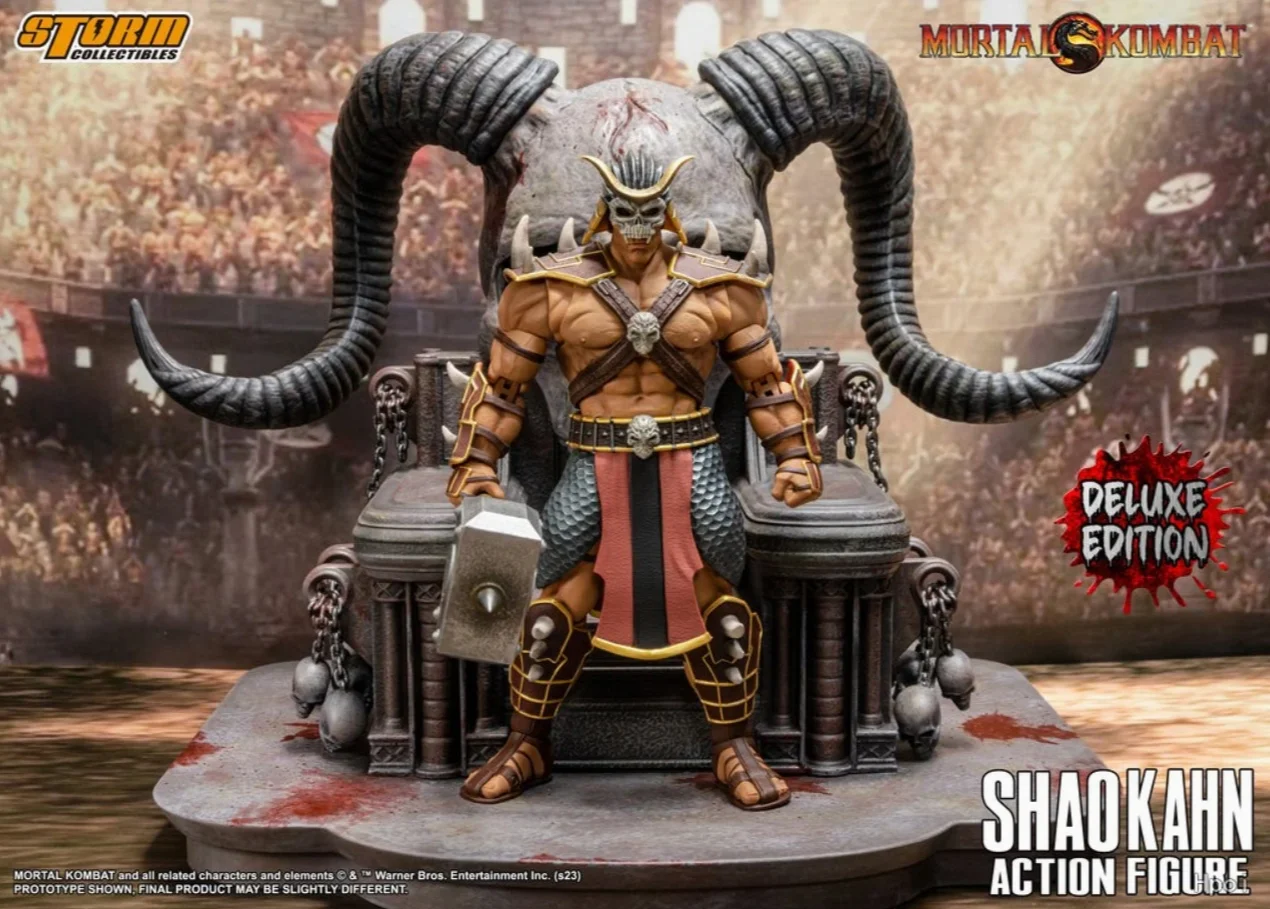 Фото 【UA】Новая фигурка Шао Кана из Mortal Kombat, масштаб 1/12, коллекционная модель, игрушка, подарок №1