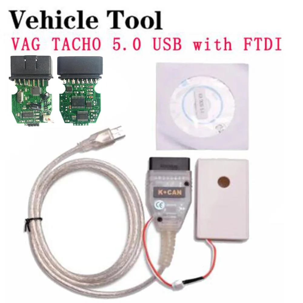 5,0 USB-интерфейс, для автомобилей Audi, VW, Skoda, Seat, 12 В, FTDI, FT245RL, с зеленым интерфейсом