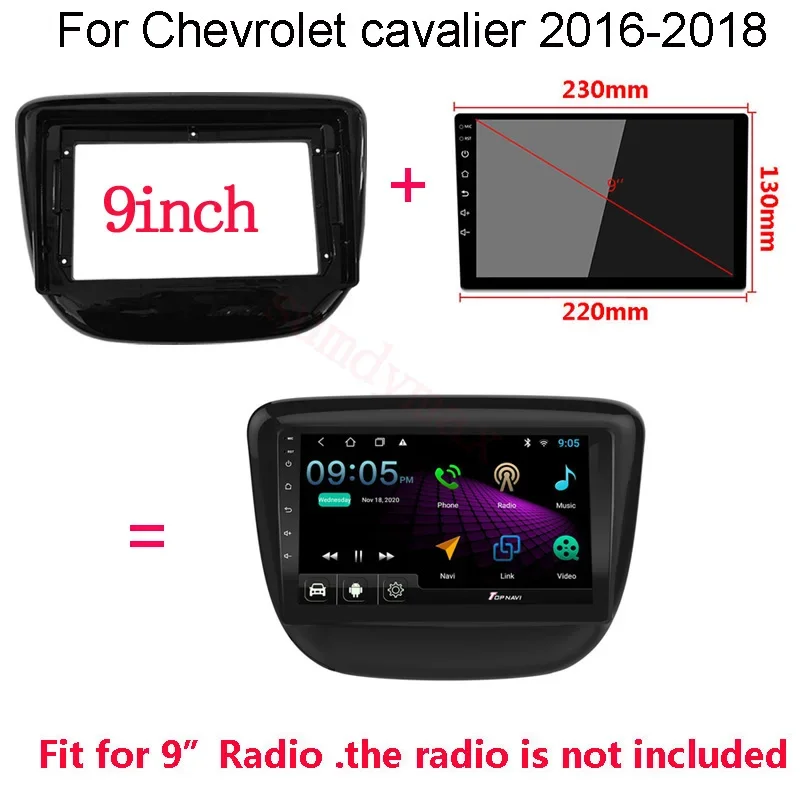 2Din автомобильная рамка для радиоприемника Chevrolet Cavalier 2016 2017 2018 DVD-панель комплект