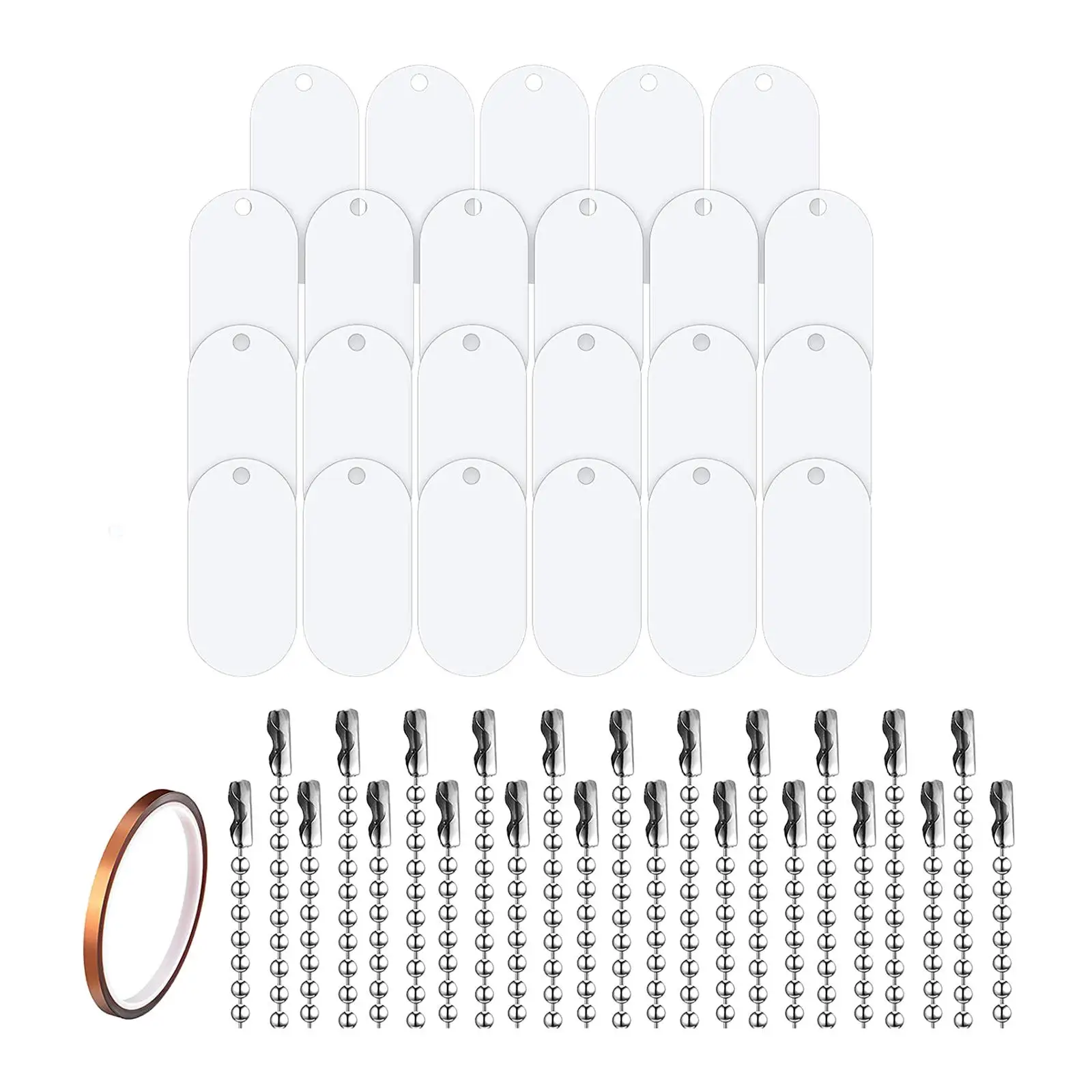 

Sublimation Keychain Ornaments with Hole Clear Heat Transfer Charm Acrylic Board Key Chains#Fashion for Key Chains Pendant Gift