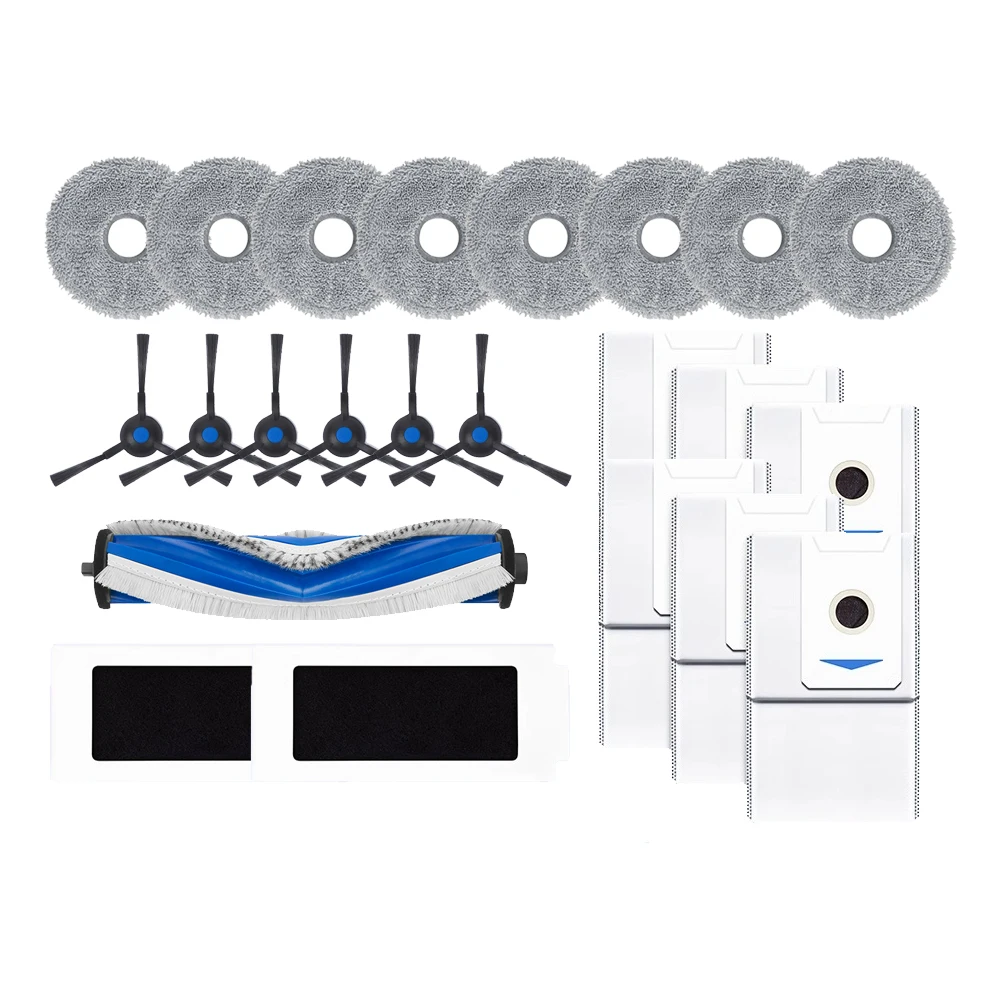Насадки для швабры Для Ecovacs Debot T30 Pro Omni \ YEEDI M12 + запчасти: роликовая щетка боковая