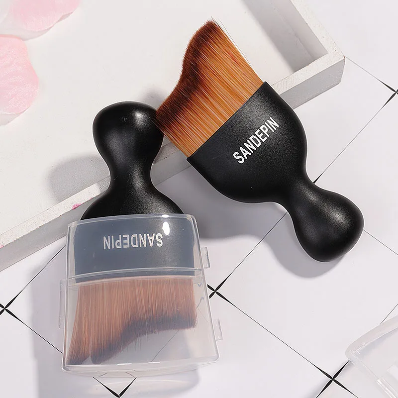 

Foundation brush High gloss facial brush Nose shadow brush Blush makeup brush Multi-functional makeup brush with cover