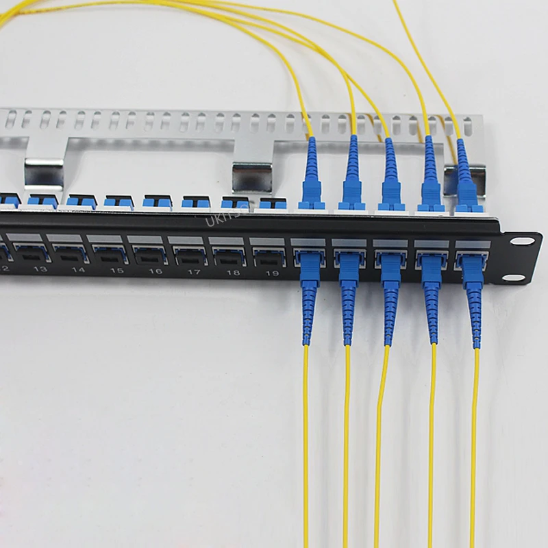 24-портовый SC APC UPC оптоволоконный патч-панель Кронштейн SC-SC Keystone Jack Симплексная оптическая рамка Одномодовая стойка для шкафа ODF 19 дюймов 1U (art.: 3920cbb46500d) - 3920cbb46500d