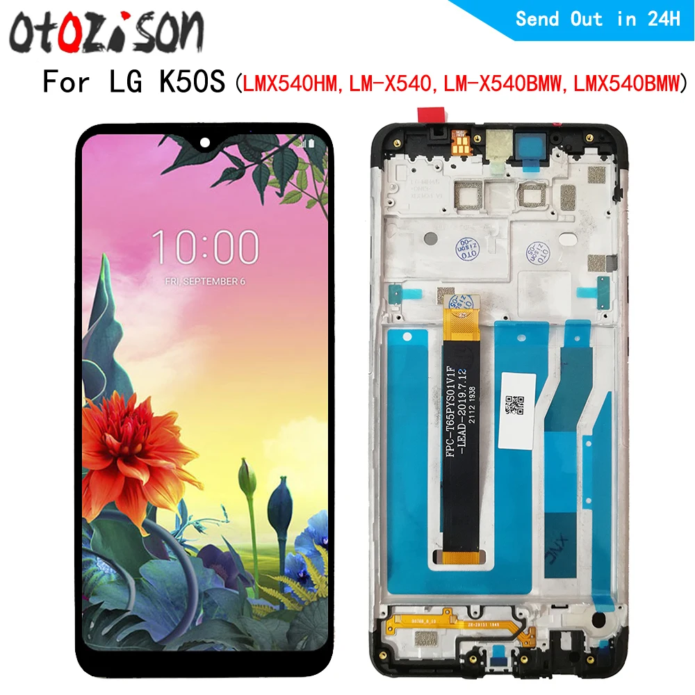 6 5-дюймовый IPS-экран для LG K50S LMX540HM LM-X540 LM-X540BMW LMX540BMW ЖК-дисплей с рамкой сенсорная