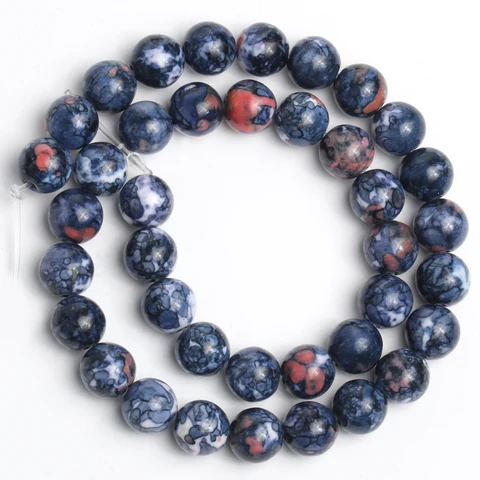 Круглые бусины-разделители из натурального камня, 6/8/10 мм