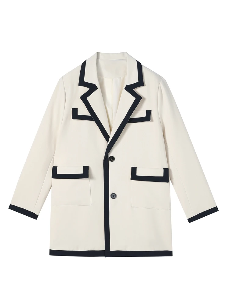 

Женский однобортный Блейзер, свободный пиджак средней длины в Корейском стиле, весна 2022