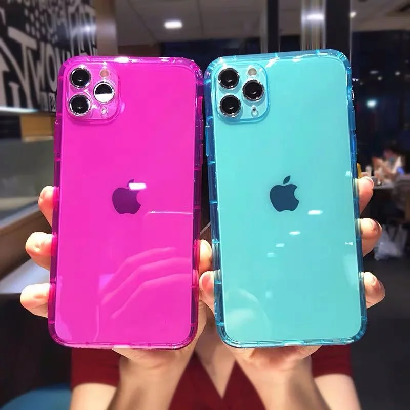 

Echome Iphone 14 Pro Case Neon Fluorescent Color Phone Case for Iphone 11 12 13 Pro Max Shockproof Fully Protective Soft Cover