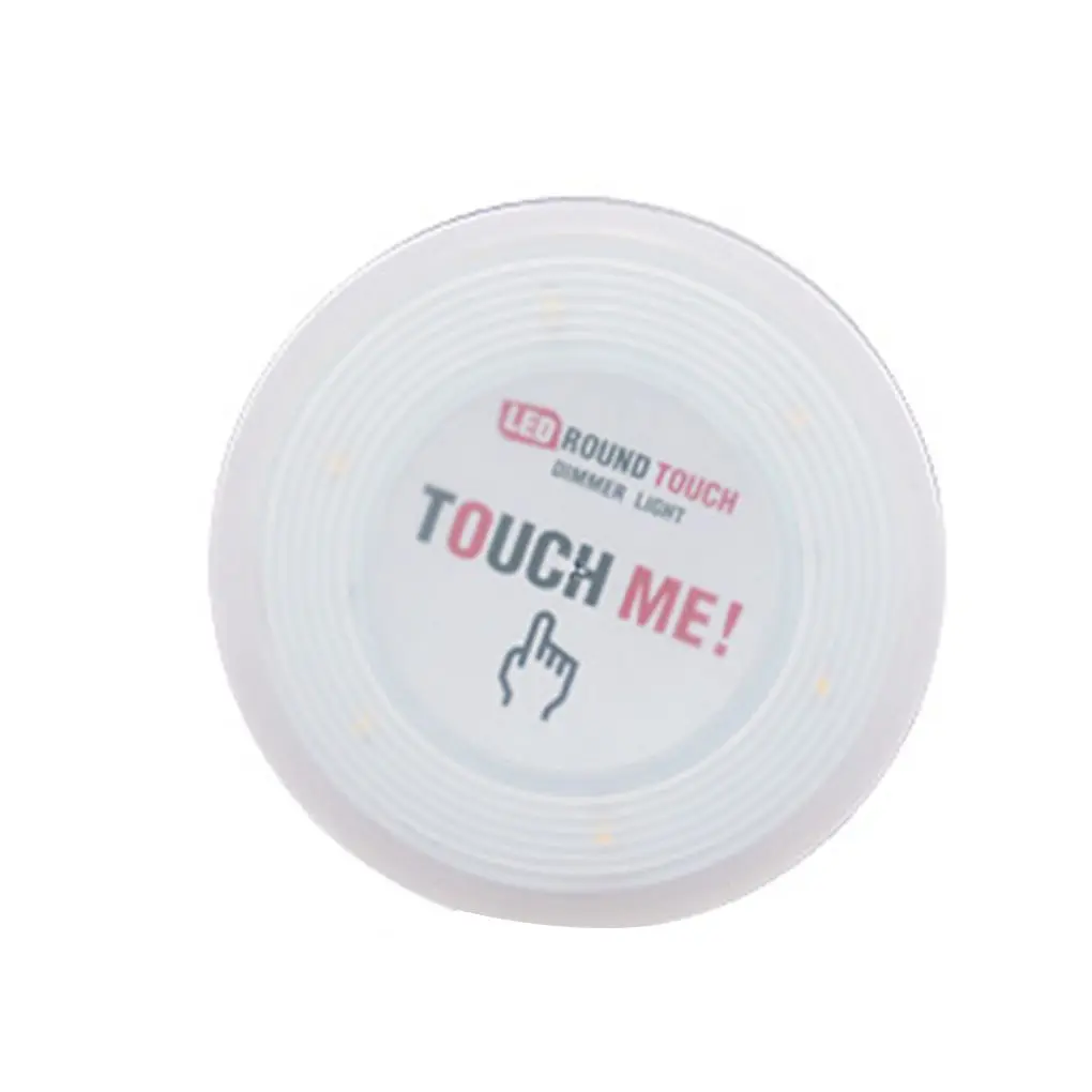 

Круглая пластиковая лампа, 6 элементов, питание от батареек, сенсорное управление, ночная лампа для коридора, кухни