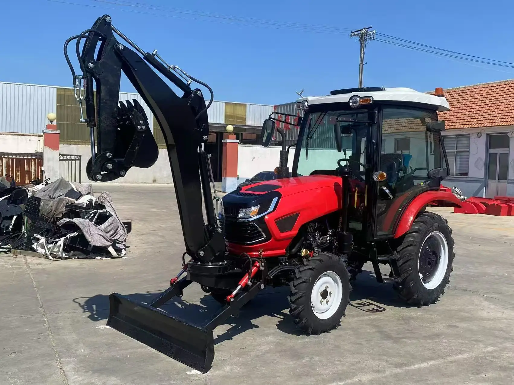 Сельскохозяйственные 4wd Тракторы Мини 4x4 80 л.с. 90 л.с. Компактный трактор Сельскохозяйственный трактор Сельскохозяйственный мини-трактор с фронтальным погрузчиком (art.: 3920d41100bb5) - 3920d41100bb5