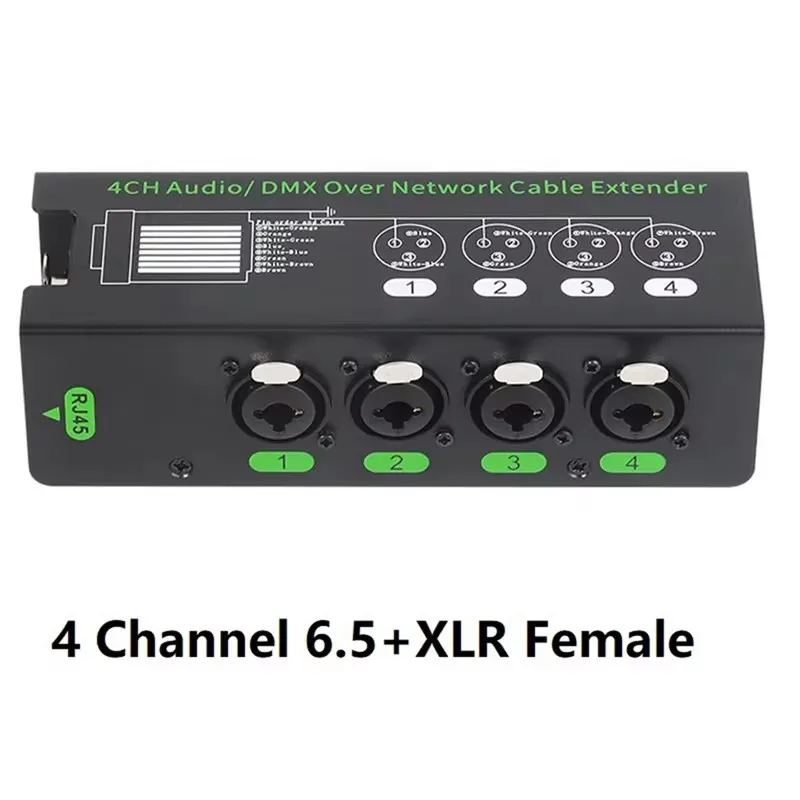 Фото 1 пара 4-канальных 6,5 + 3-контактных XLR аудио/DMX удлинитель сетевого кабеля DMX512 удлинитель сетевого сигнала 1 штекер + 1 гнездо №5