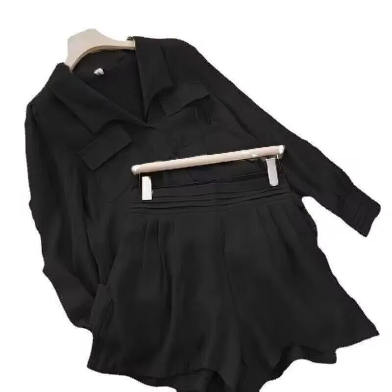 2 шт./комплект женский спортивный костюм с длинным рукавом и отложным воротником