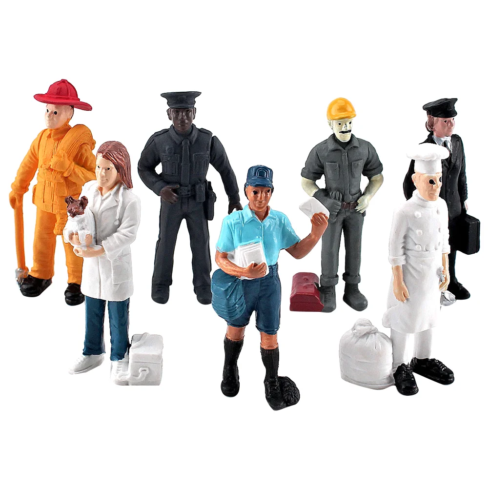 

Toys Figurines People Everyday Statue Baker Fireman Pilot Scene Decoration