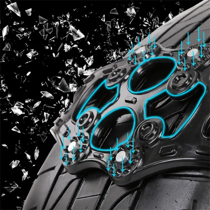 1 шт. Автомобильная цепь для снега Автомобильная противоскользящая безопасная двойная Пряжка ТПУ цепи зимняя дорожная безопасная шина для снега скользящая искусственная