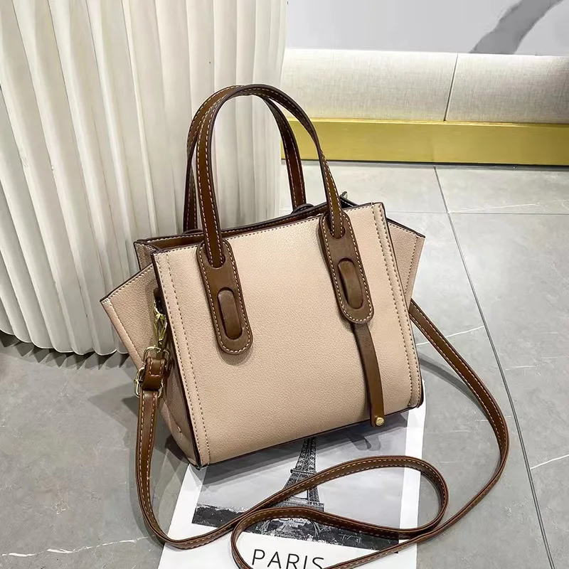 Retro women's bag Light luxury handbag retro texture shoulder bag niche crossbody bag