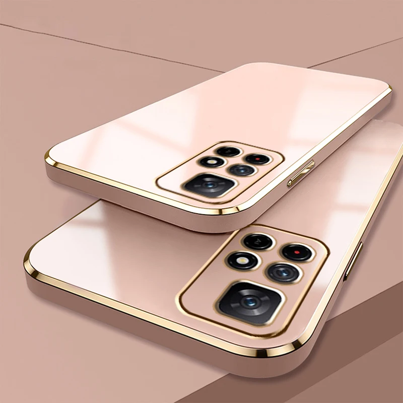 

Luxury Glossy Soft Back Cover For Xiaomi Redmi Note 10S 11S 10 11 Pro 10A 10C Poco X3 NFC X3 M4 X4 11i Lite 5G NE 11T 12 Case