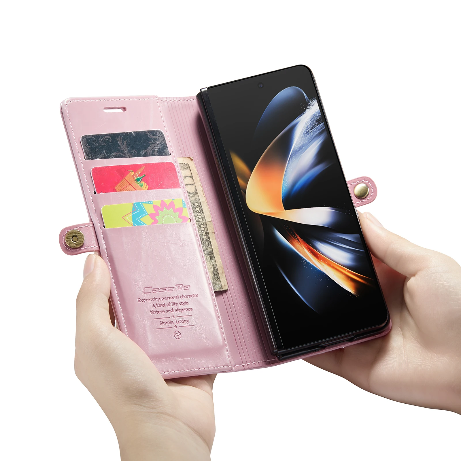 

Удобный кожаный чехол с полной защитой для Samsung Galaxy Z Fold 4 Fold4 Fold3 Fold 3 5G слот для карт