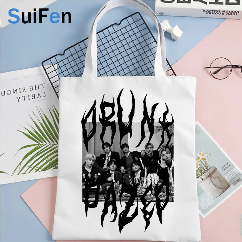 

enhypen shopping bag shopping bolsa canvas jute bag grocery shopper bag reusable sac cabas fabric cloth sac tissu
