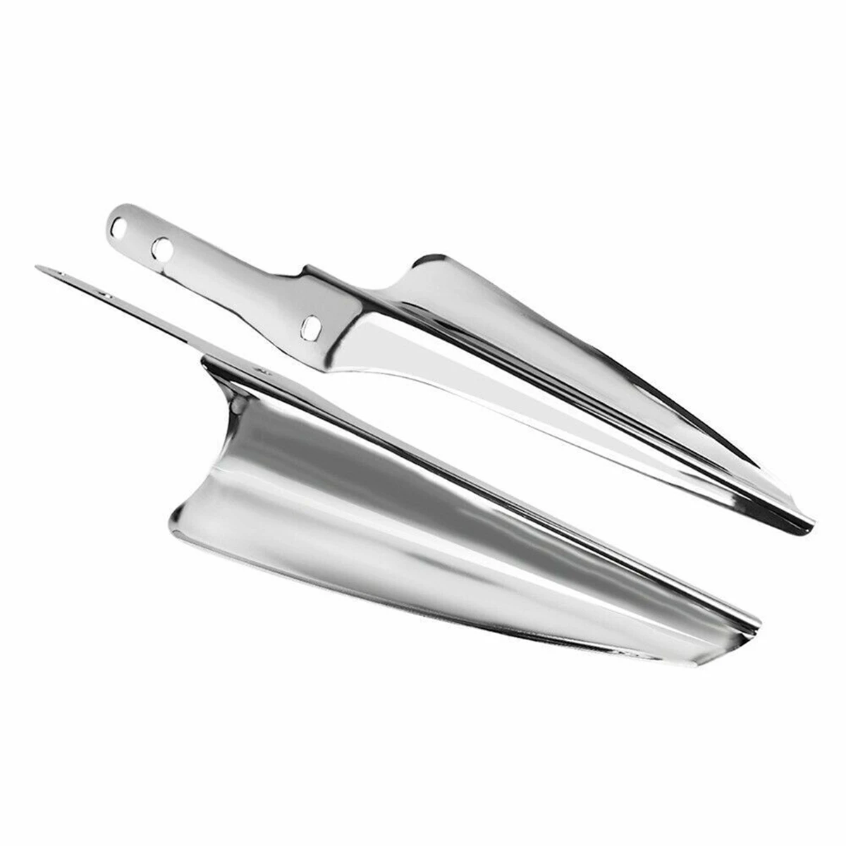 

1 Pair Chrome Front Fork Wind Deflector for Harley-Electra Glide 1995-2019 Mount Motorcycle Windshield Fork Covers