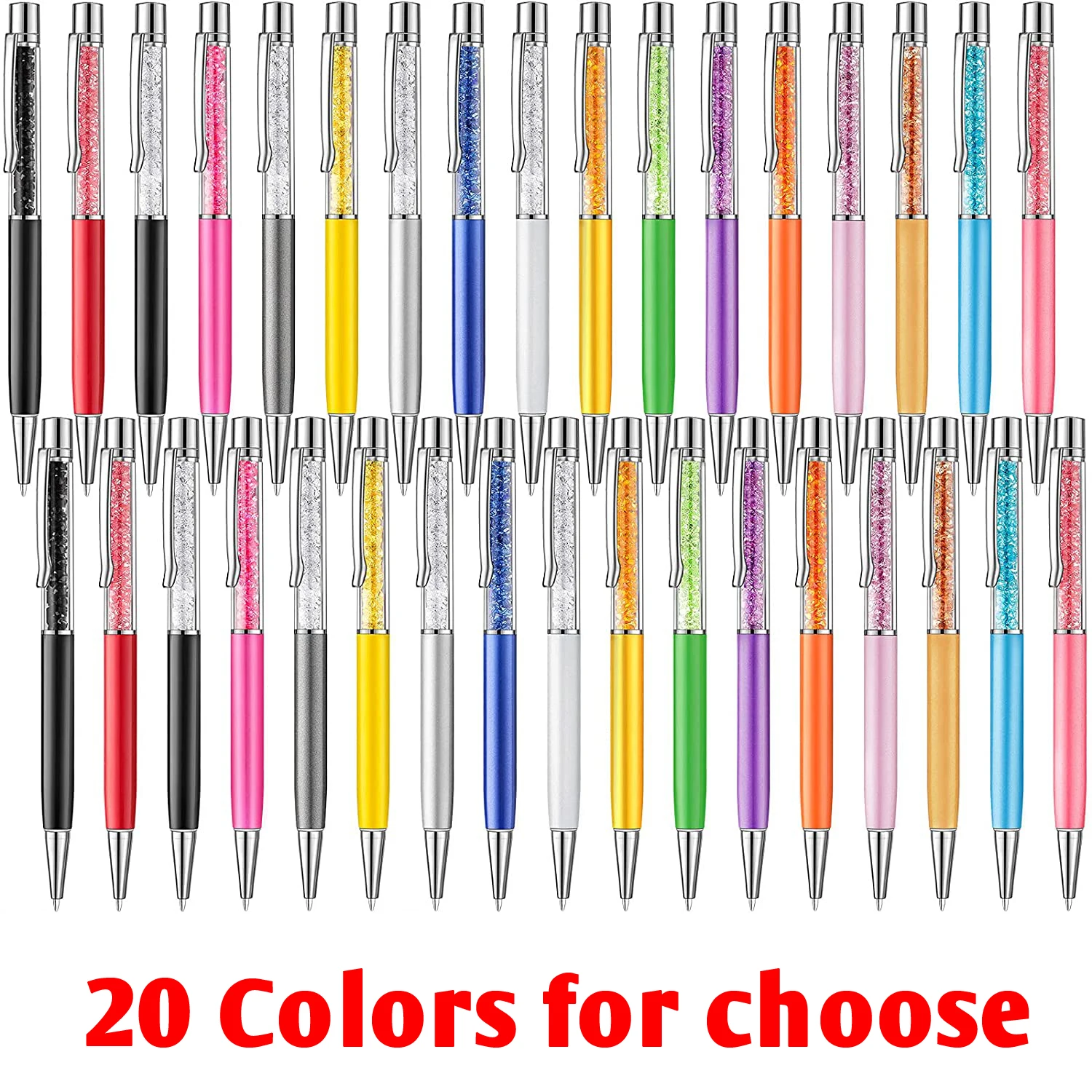 

20 шт./партия, шариковая ручка со стразами