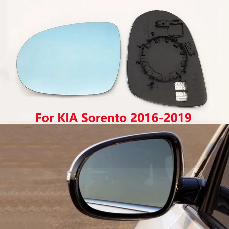 

2PCS For KIA Sorento 2016 2017 2018 2019 Car Rearview Side Mirror Blue Glass Lens WIth Wide Angle View Anti-glare Heating