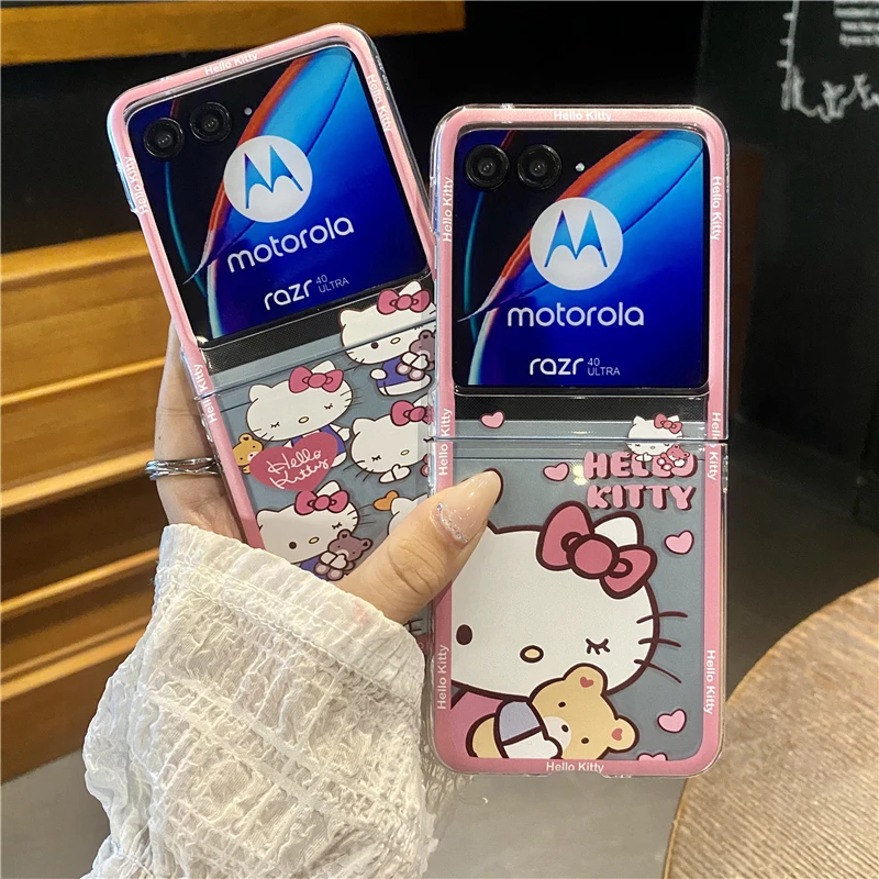 Игрушка Аниме Hellokitty Милая для Motorola RAZR40 Ultra OPPO Find N N2 N3 Flip VIVO X FOLDCover чехол телефона