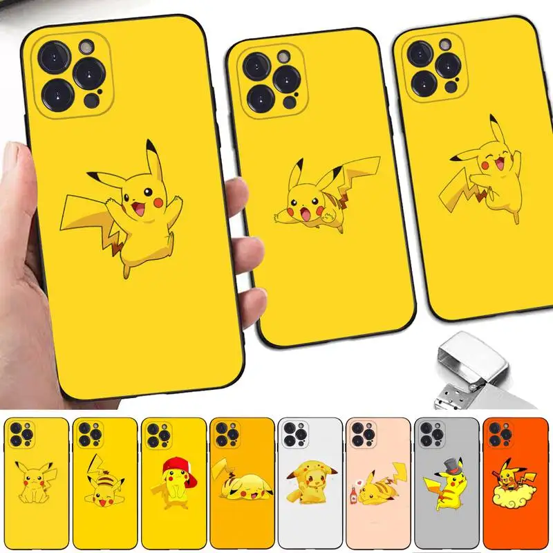 

BANDAI Pikachu Phone Case for iPhone 11 12 13 mini pro XS MAX 8 7 6 6S Plus X 5S SE 2020 XR case