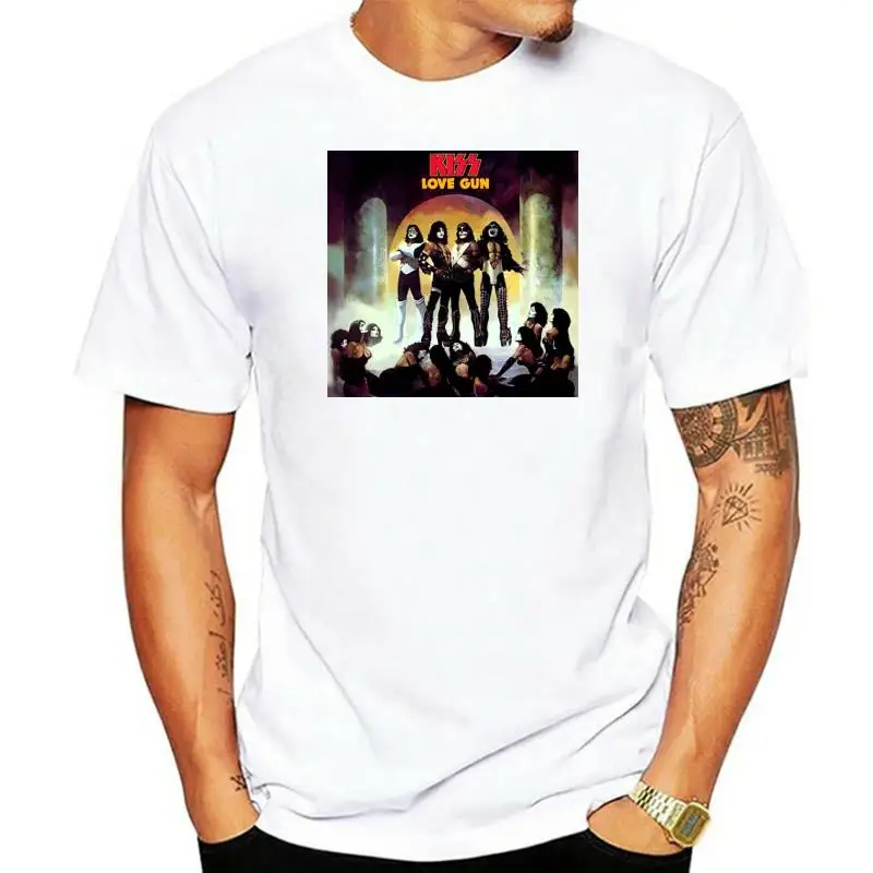 Kiss Heavy Metal Band Love Gun Album Record Cover Art T-Shirt S-2Xl New Trends Tee Shirt