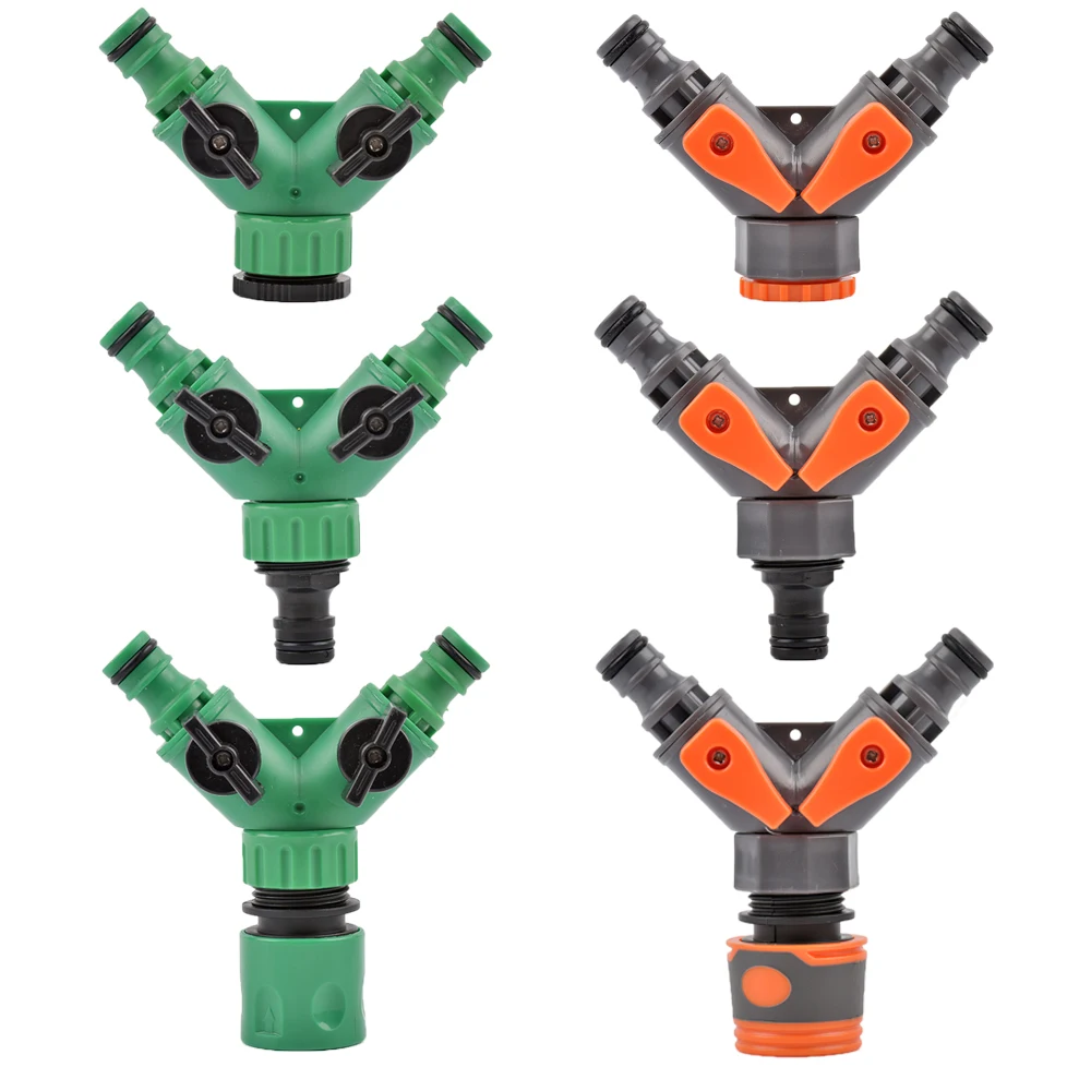 

2-сторонний садовый кран делитель воды Женский 1/2 3/4 разветвитель для садового шланга и полива Регулируемый переключатель