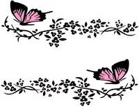 auto body sticker butterfly flower bonnet self adhesive side truck vinyl graphic decal