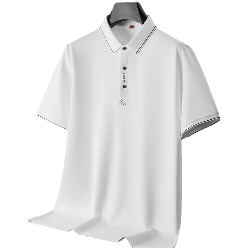 Мужская хлопковая рубашка-поло с коротким рукавом, размеры XL, 2XL, 3XL, 4XL5XL, 6XL7XL