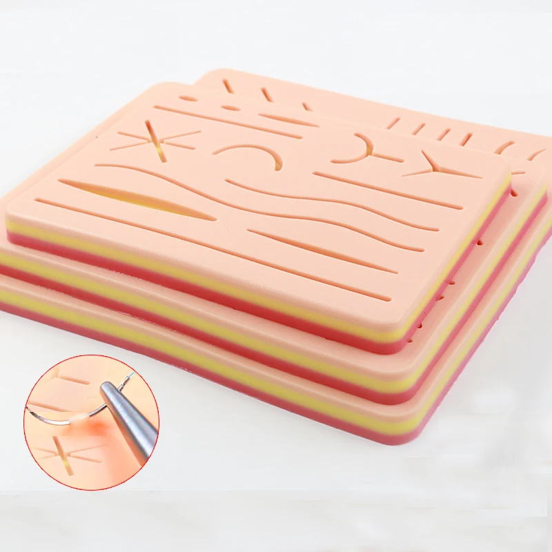 

Surgical simulation wound, skin suture, medical students practice silicone mold, double eyelid embedding surgery super soft modu