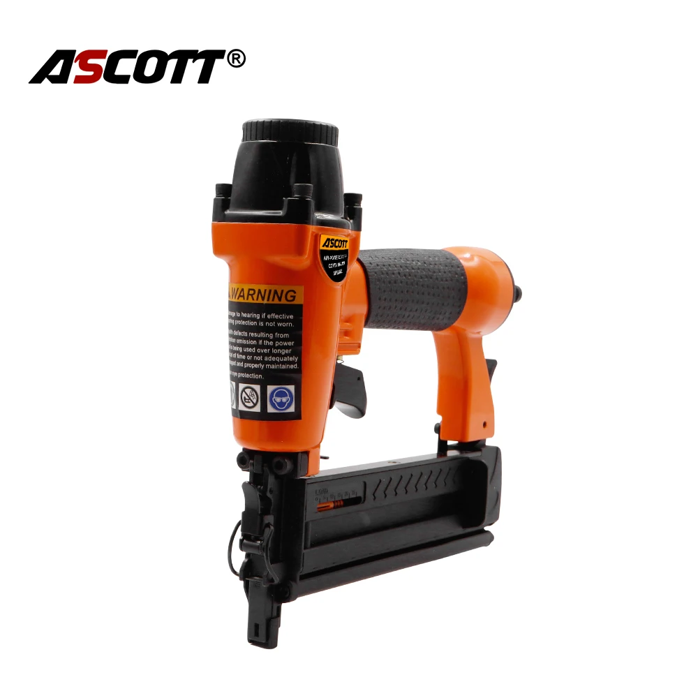 ASCOTT 2 in 1 18GA Brad Nailer Air Nail Gun Stapler Fastner Gun for Roofing Furniture Decorating Fix Wood Frame Sofa