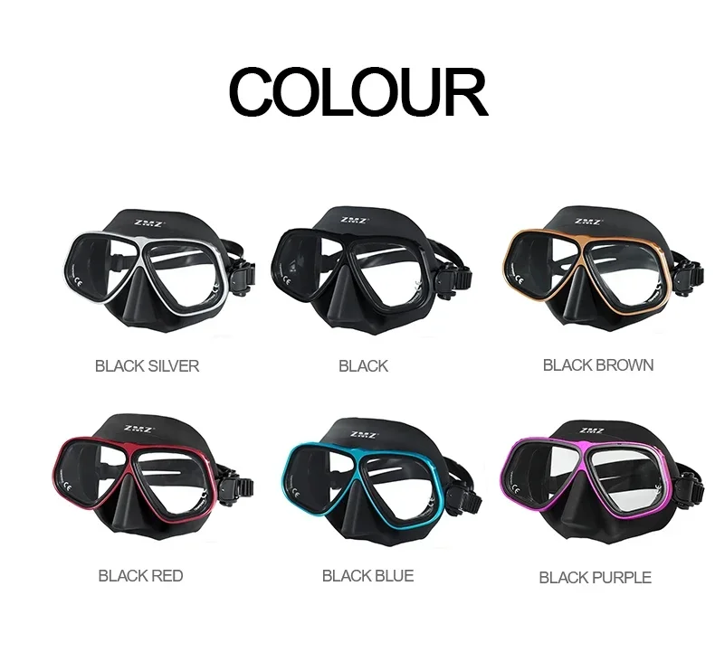 2024 новый стиль прозрачная цветная маска для дайвинга подводной охоты очки