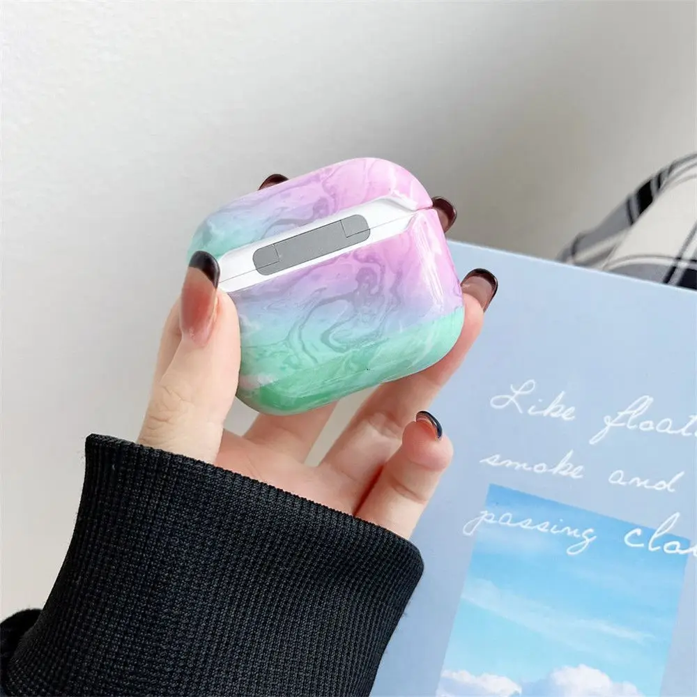 Чехол для наушников Apple AirPods 3-го поколения защитный пылезащищенный Мраморный