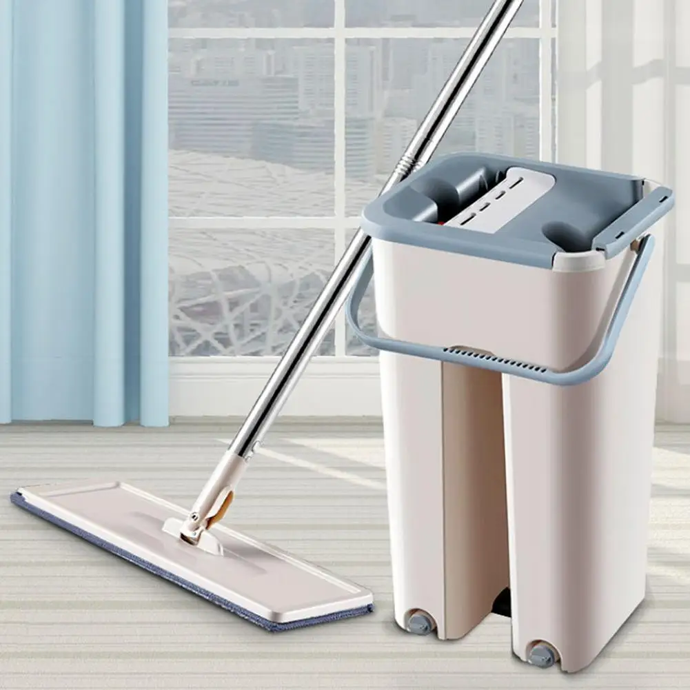 

Flat Squeeze Automatic Spin Mop Microfiber Avoid Hand Washing Home Kitchen Tool Fast Water Absorption up to 70% Handy