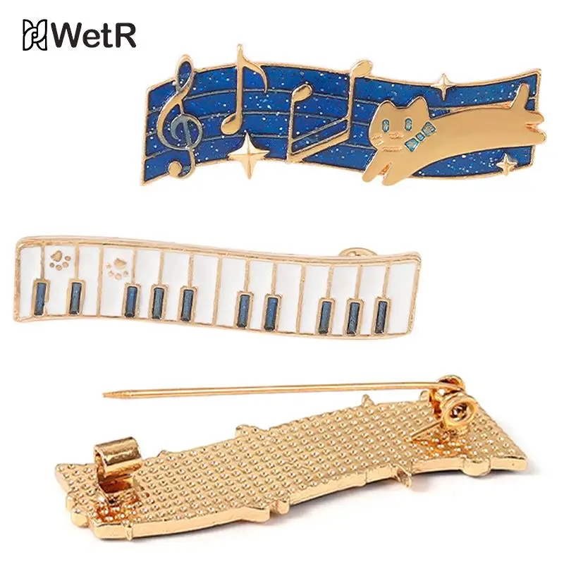 Эмалированные броши для музыкальных нот и фортепиано с ключами для женщин и мужчин, аксессуар для учителя и музыки, ювелирные изделия, подарок