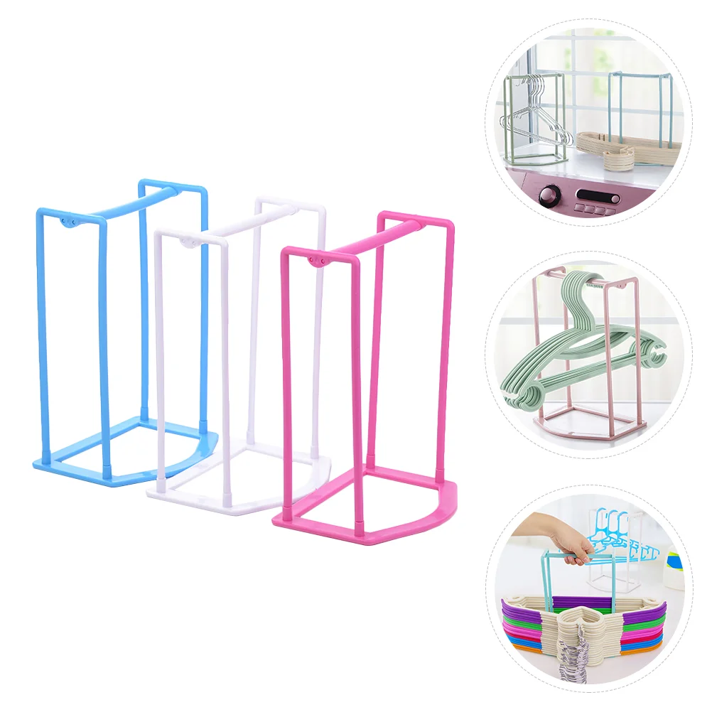 

3pcs Coat Hanger Racks Home Storage Racks Hanger Organizers (Random Color)